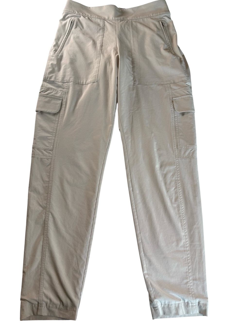 Athleta Chelsea Cargo Lined Pant Beige Utility Joggers Size 4